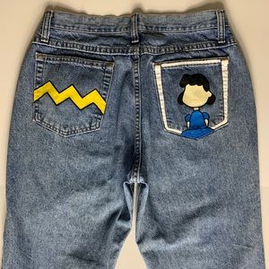 The Peanuts X Lucy Brown Hand Painted Jeans